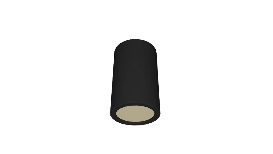 SPOT DE SOBREPOR TUBO CILÍNDRICO PAR20 Ø7,3X12,5CM ALUMÍNIO PRETO - PORTOFINO PL1084