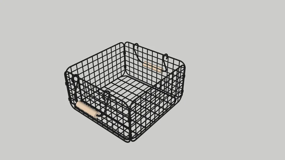 NÄTADE wire basket 22x22x12 black AP