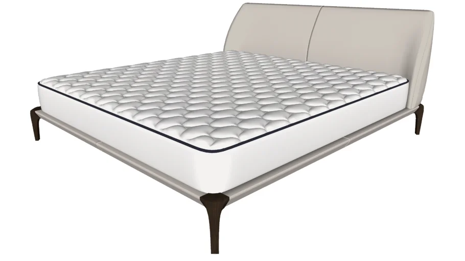 Vanderbilt Bed Truffle Beige Eco Leather by Modloft