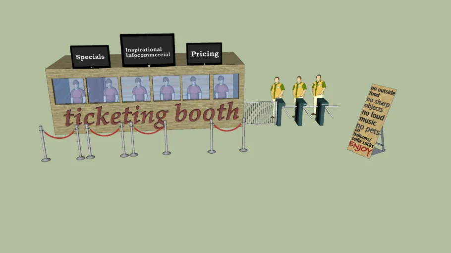 Ticketing Booth | 3D Warehouse