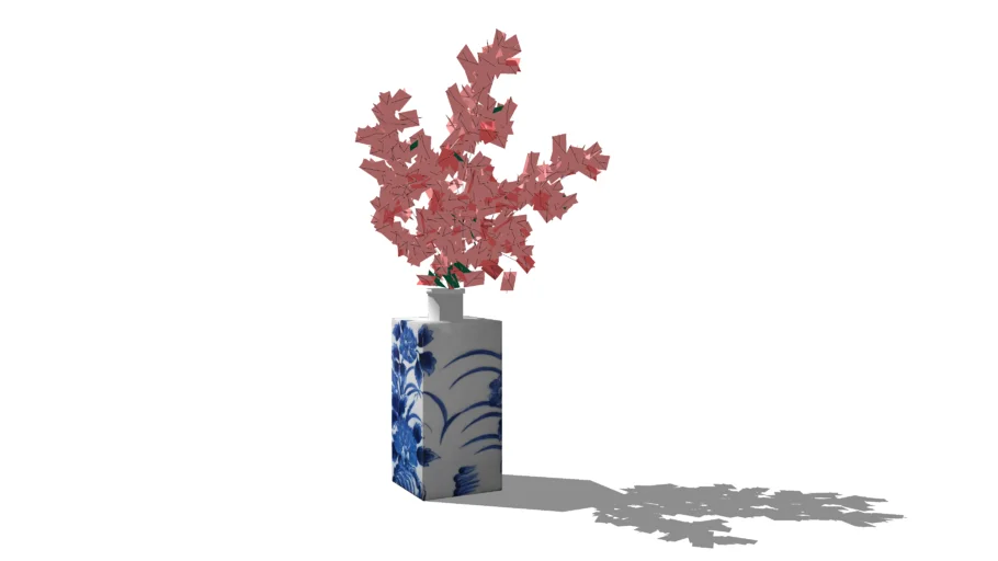 Vase avec fleurs de cerisier / Vase with cherry blossoms (sakura)