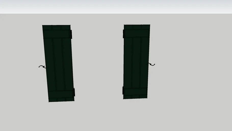 Job Built Shutters for a 36"x54" Window with Hardware