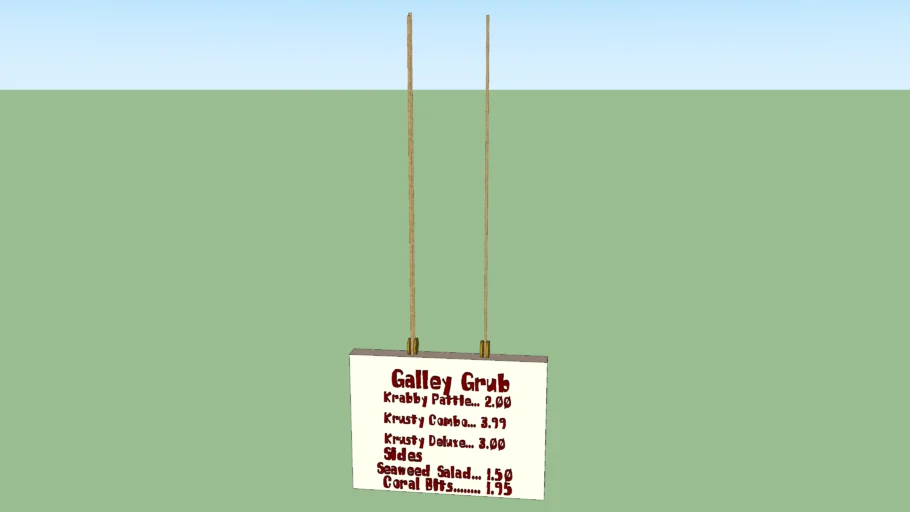 Galley Grub krusty Krab Menu