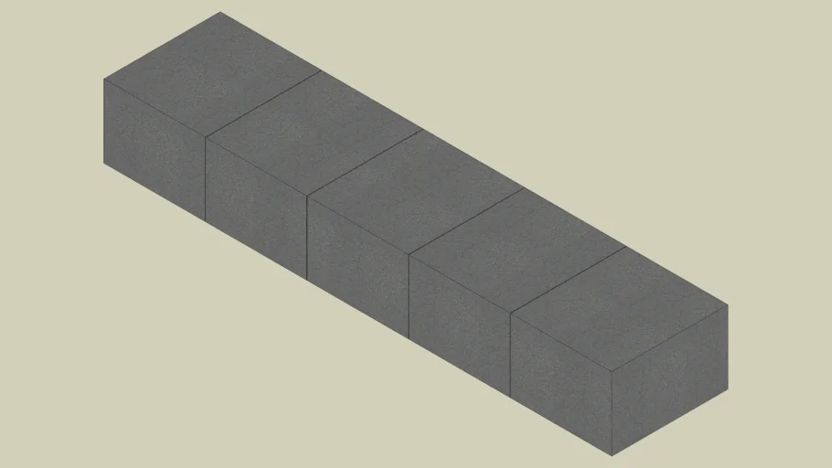 A17 60 5 10 bench 5 blocks completely Basalt nature stone