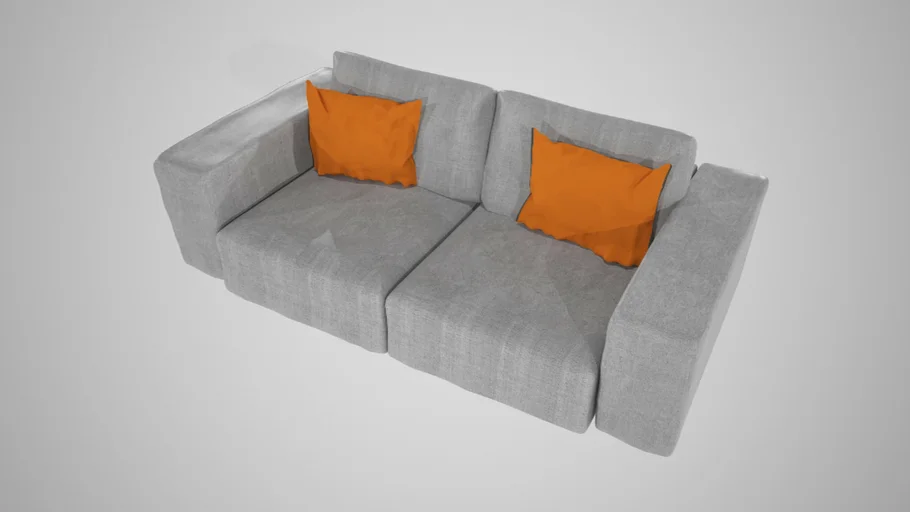 Sofa with pillows