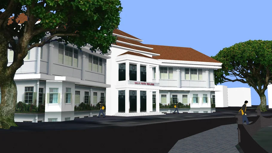 alun-alun tugu malang and its important buildings