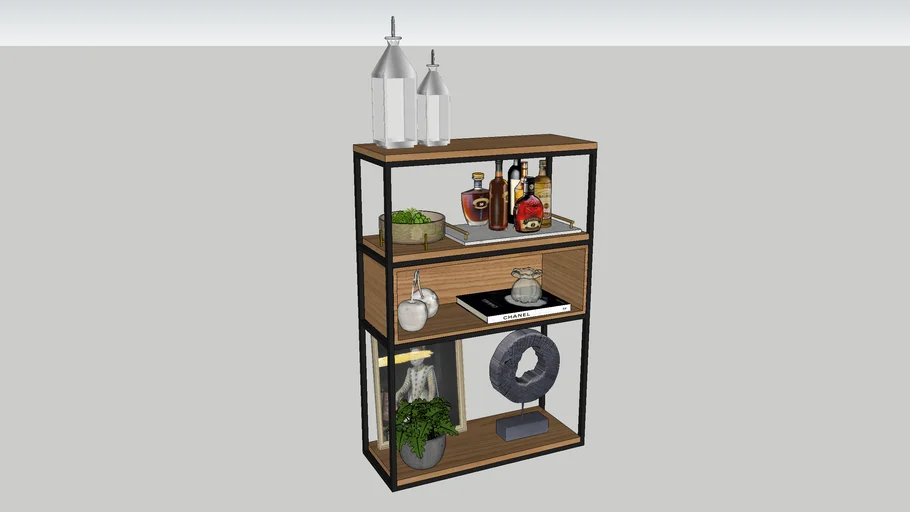 Estante com Nichos (MDF e Aço pintado) - Móveis Silochi - http://shop.silochi.com