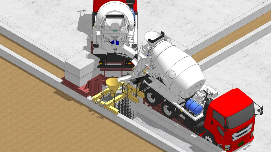 Tandem Truck Mixer Concrete