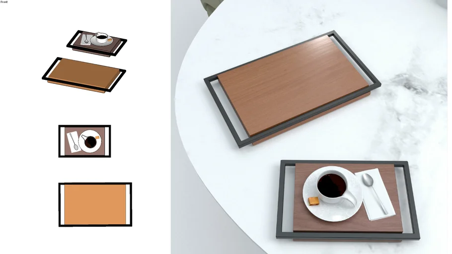 Bandejas Volpi tyylihome  - Tray Coffee Set