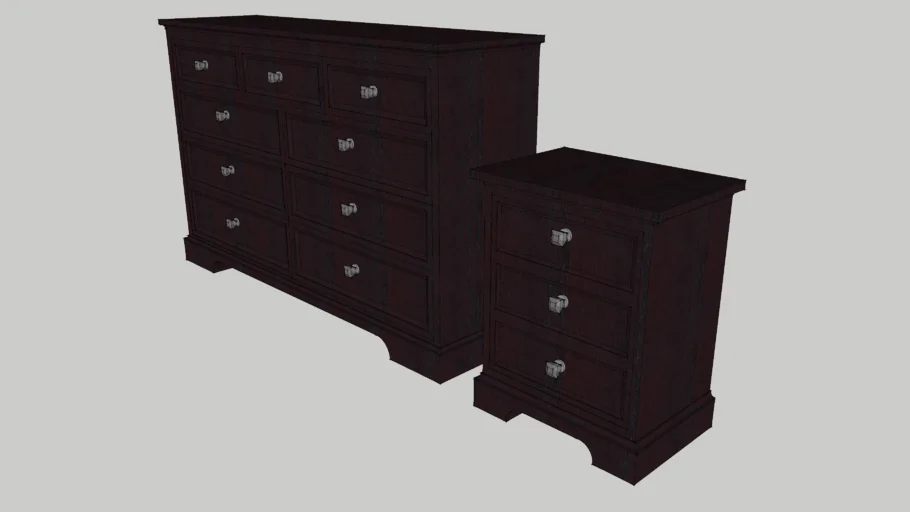 Bedroom dresser & night table