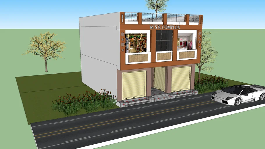 Elevation design of shop
