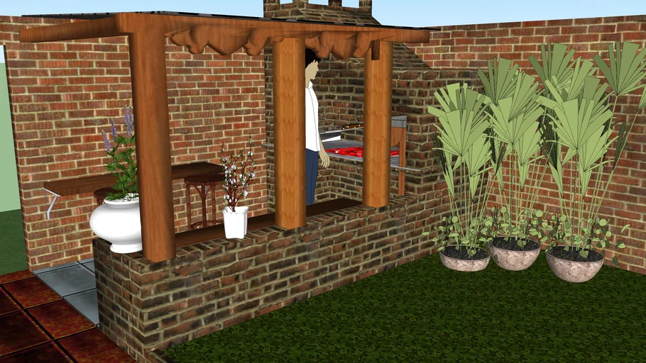 parrillero  de casa duplex
