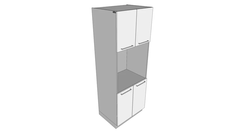 Tall Oven Cabinet w/2 Doors (USA) – multi doors styles – dynamic kitchen cabinets – parametric dimensions – Mebel Rust ®)