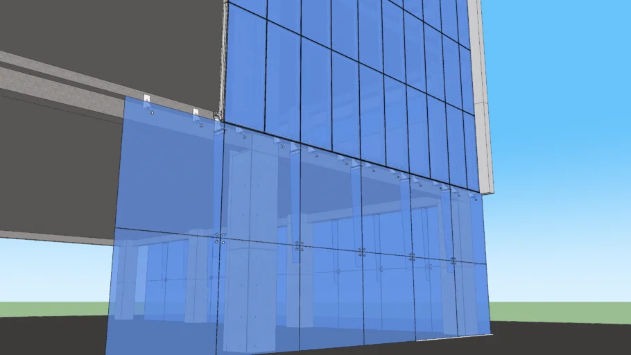 Fachada de arañas / fachada suspendida