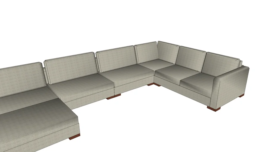 Crate & Barrel Axis II 4-Piece Sectional Sofa