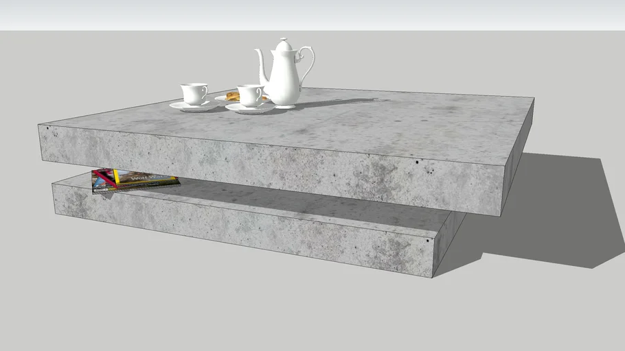 Floating Concrete Coffee Table