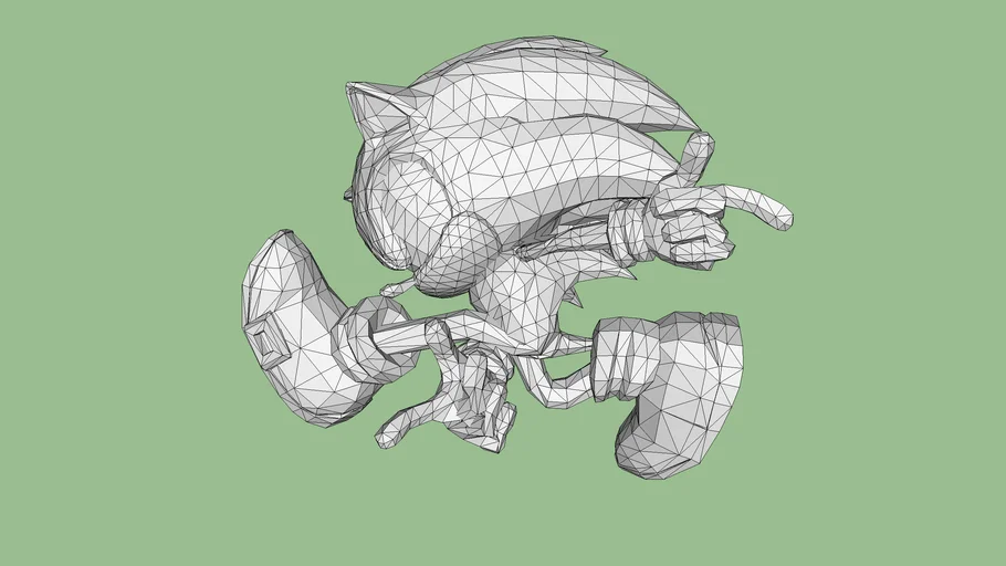 Sonic generations adventure pose (untextured uncolored)