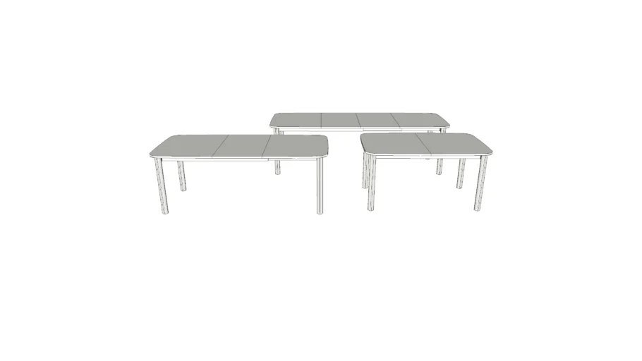 IKEA STRANDTORP Extendable table, white150/205/260x95 cm