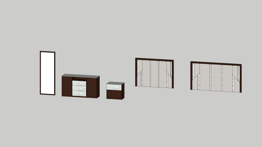 Set recámara Diper Sedona de madera