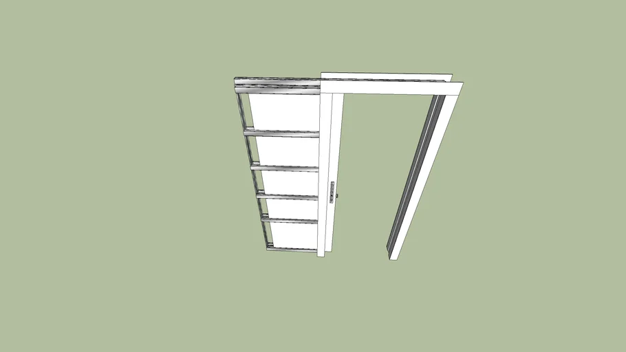 Porta de correr embutida