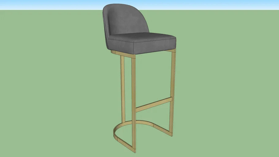 RH - 1960S ROME FABRIC STOOL