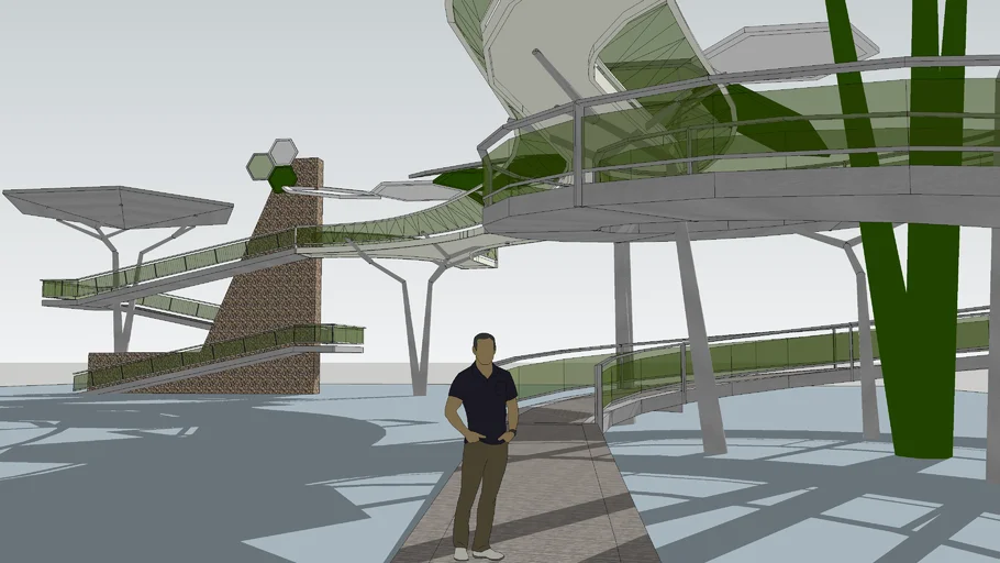 Modern Pedestrian Bridge