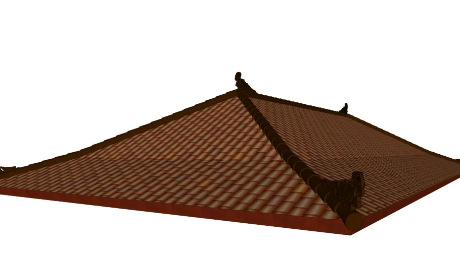 asian traditional roof with carvings