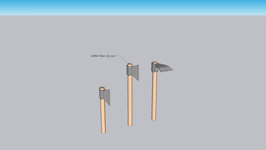 axe low poly 3X