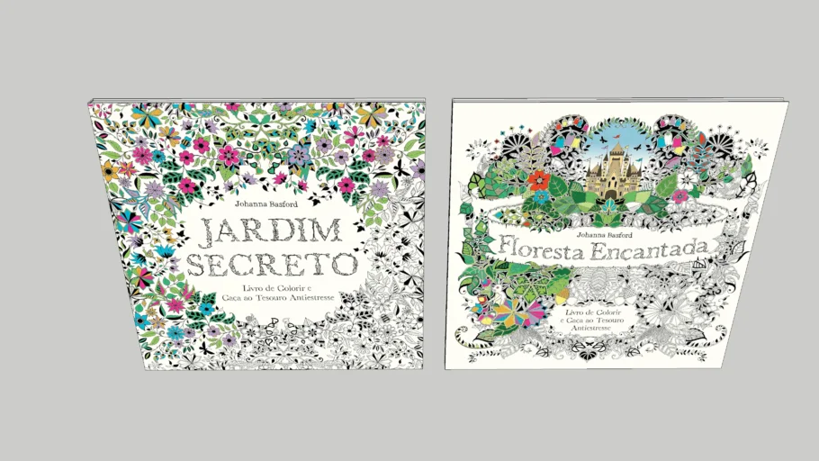 Livros de Colorir Jardim Secreto e Floresta Encantada