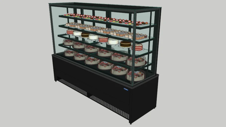 MAKSELL VITRINE PADARIA MODELO CRISTAL BIG 2000 REFRIGERADO