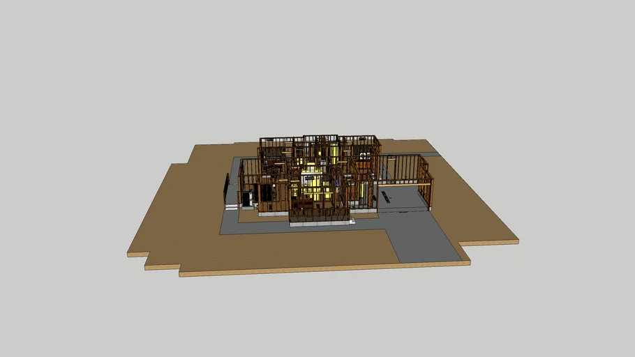 Single Family House 40 AB Main FLoor Wall Franing