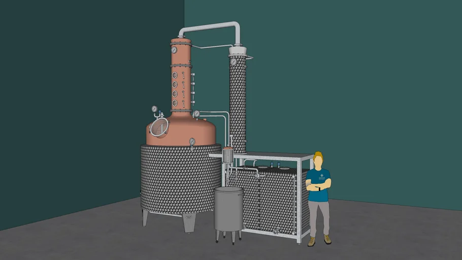 650 Gal DYE Still with Tank | 3D Warehouse