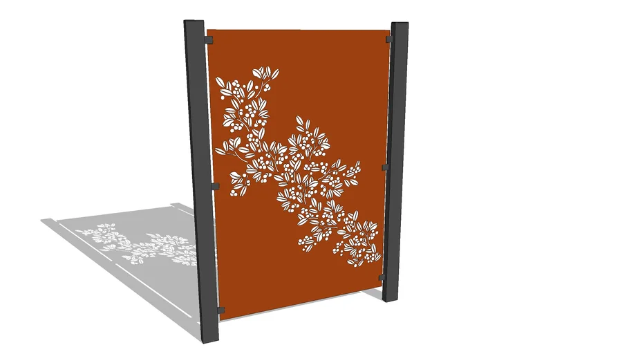 Laser-Cut Corten Steel Panel or Screen - Stark & Greensmith - DRIFT Pattern