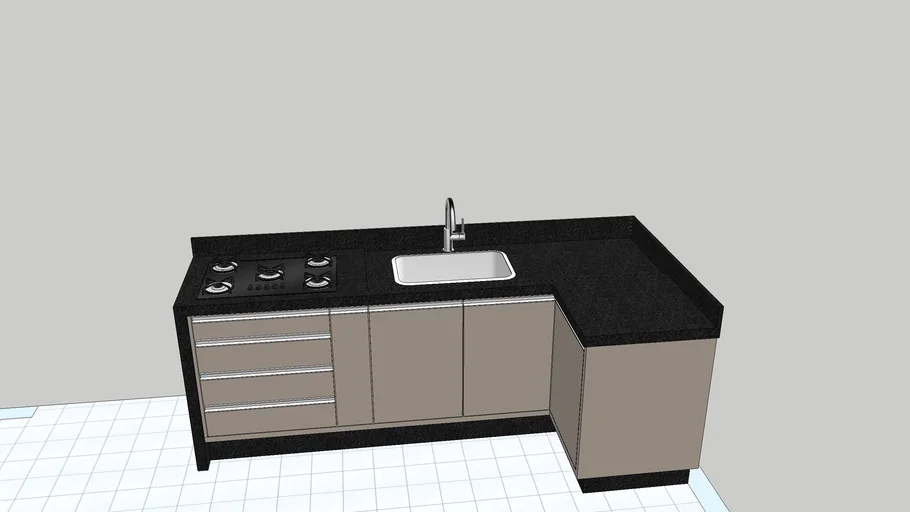 Gabinete Pia Cooktop