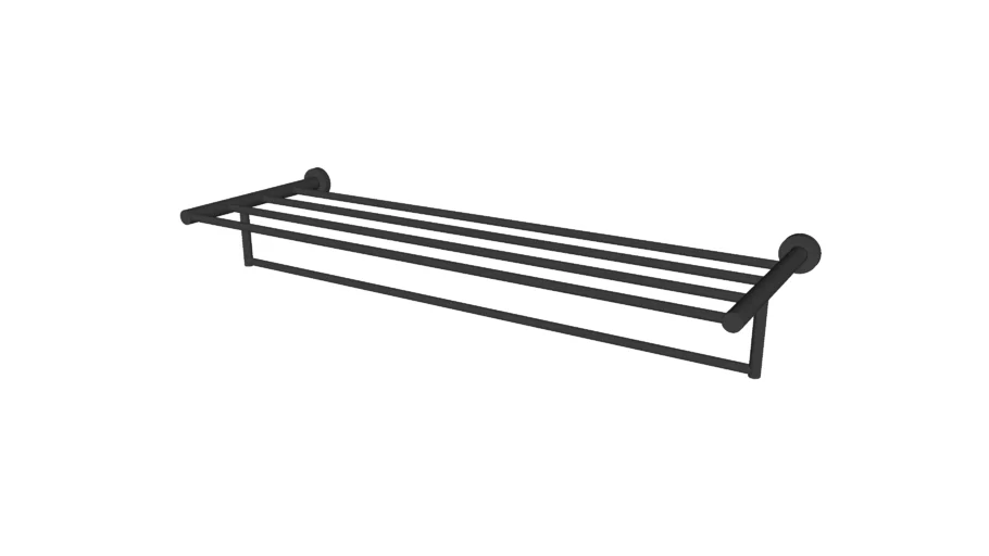 JEE-O slimline towel rack - structured black stainless steel