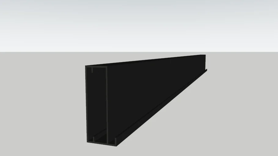 Perfil Aluminio para Puerta Vidrio 4.5mm 20x45