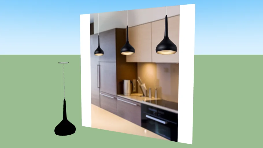 Lámpara Colgante Aluminio Negro (cocina) - VRAY