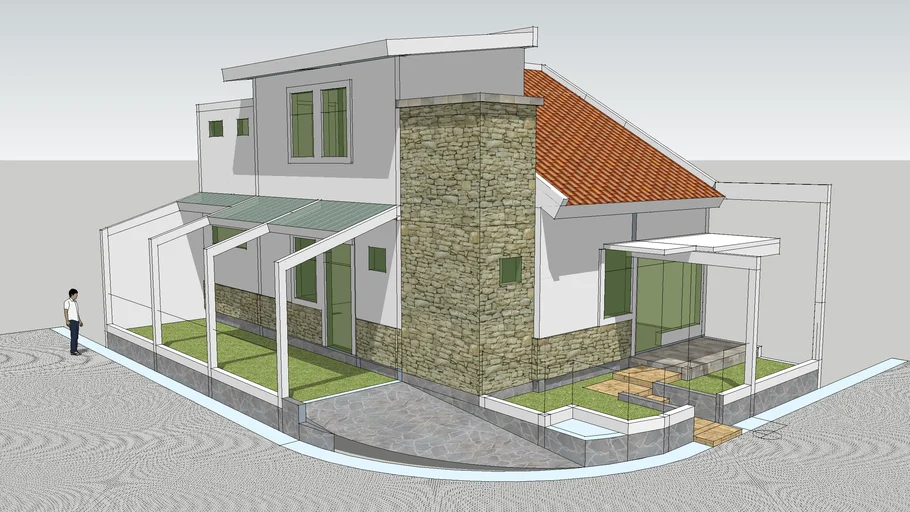 Facade Rumah Tinggal BSD V4 #rumahSKETCH