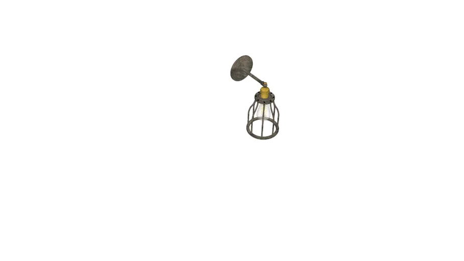 Bulbrite NOS/SCON/CAGE-PW 1-Light Nostalgic Vintage Brass 