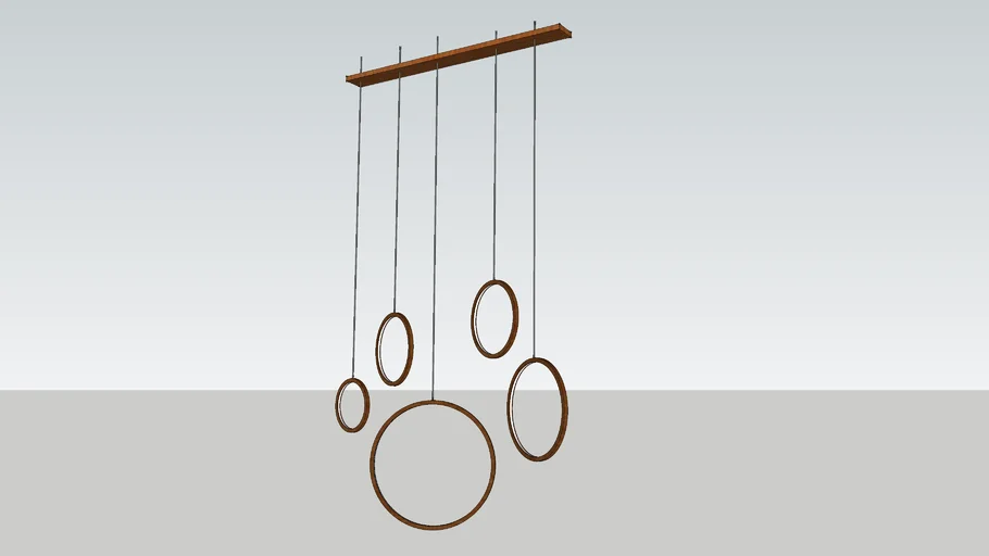 wooden hanging light