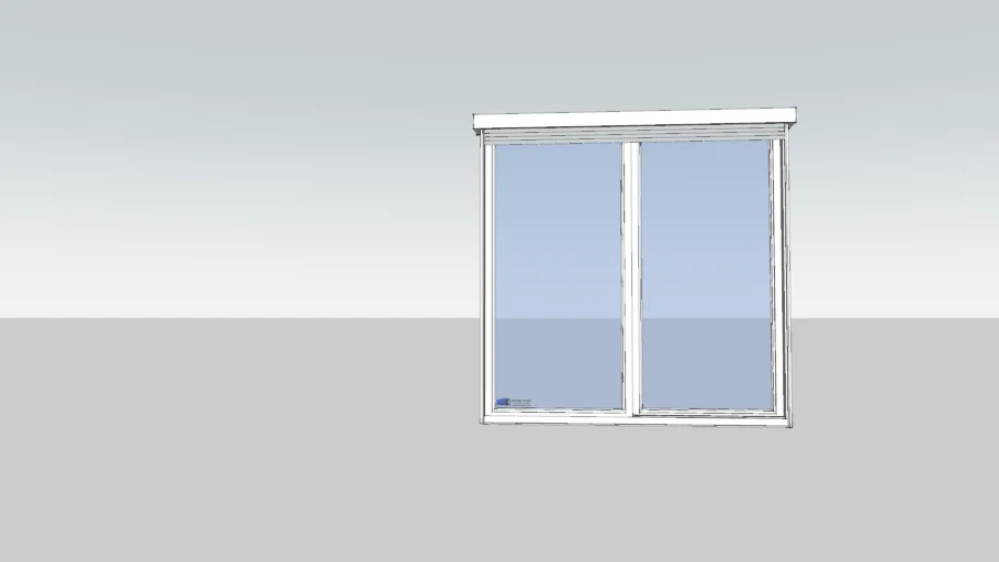 Sliding window with blinds