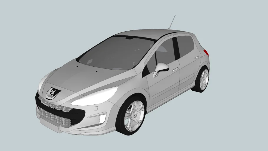 Carro Popular (Low Poli) Peugeot 308