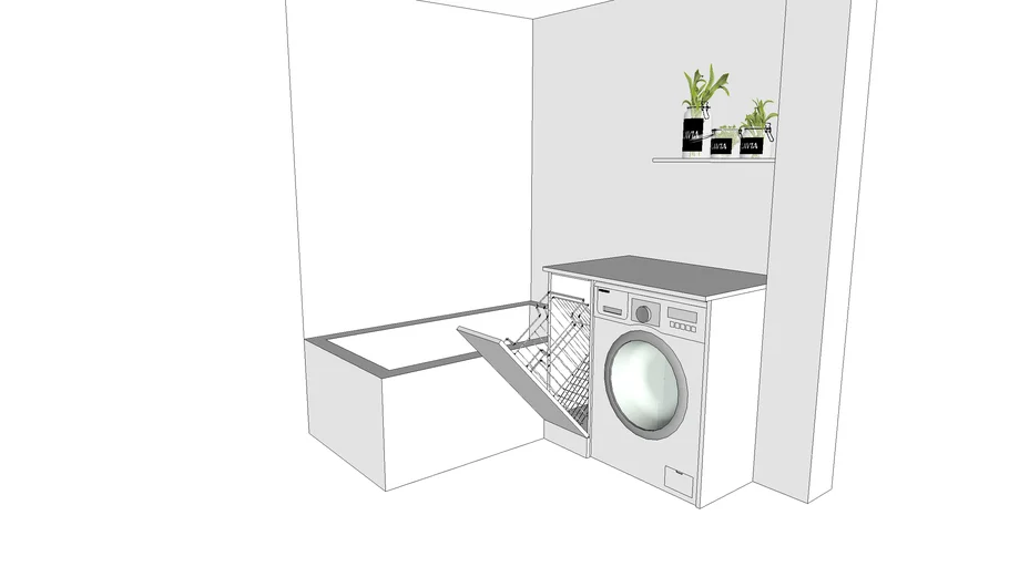 Mueble lavadora wc