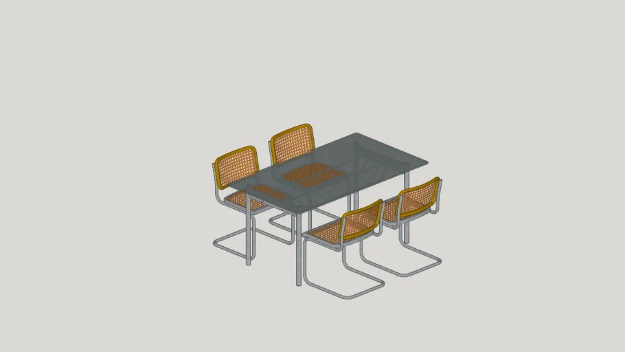 Mesa de cristal y Sillas