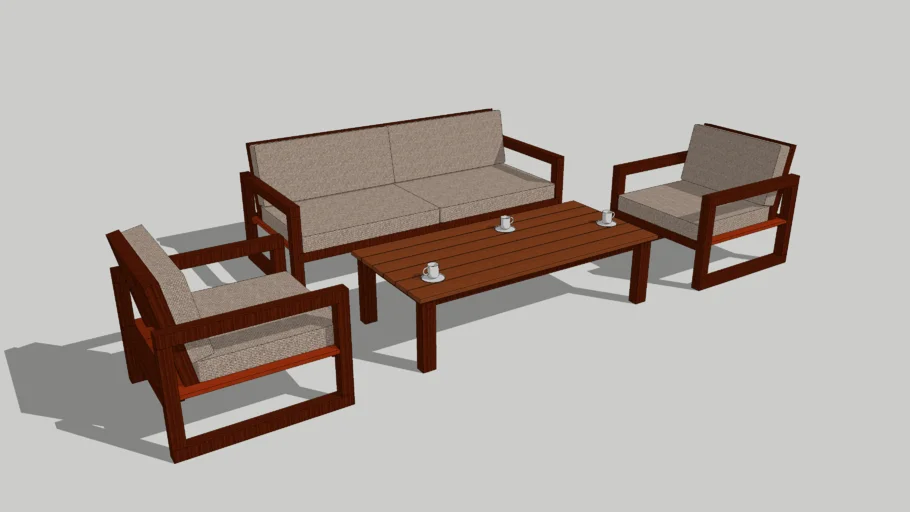 Set of garden furniture modern