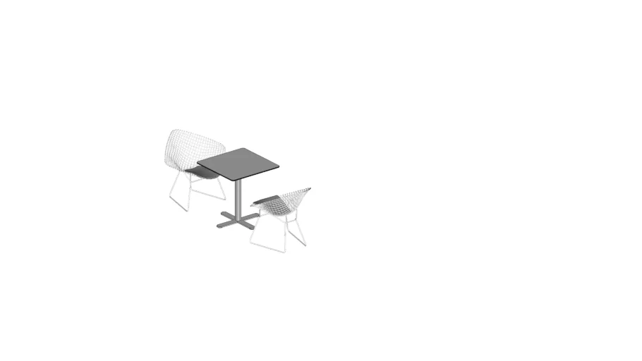 Outdoor table and chair (2 seats)