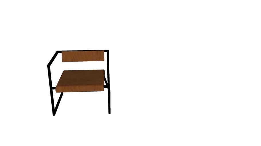 wood and metal frame chair