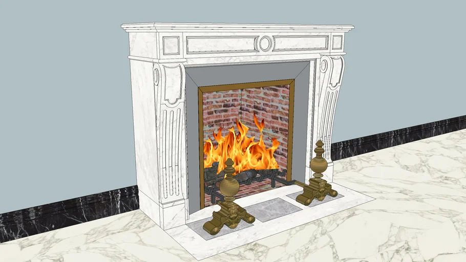 Marble fireplace Louis XVI