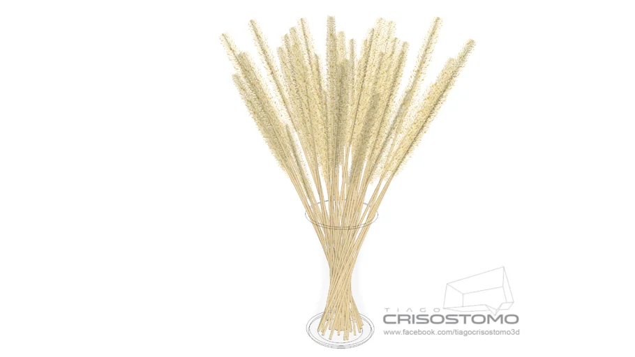 Vaso Vidro Ramos Trigo 