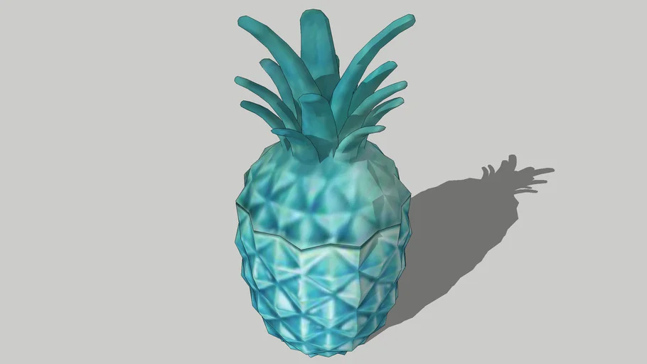 Teal / Aqua Ceramic Pineapple Cookie Storage Jar